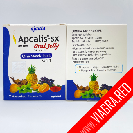 Apcalis-SX Oral Jelly 7 Pack 20mg (Tadalafil, Ajanta)